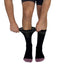 Color Block Black + Pink Diabetic Socks